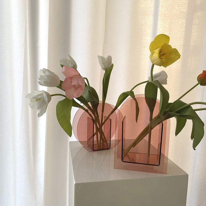 Millennial Pink Acrylic Vase Collection -- Delicors