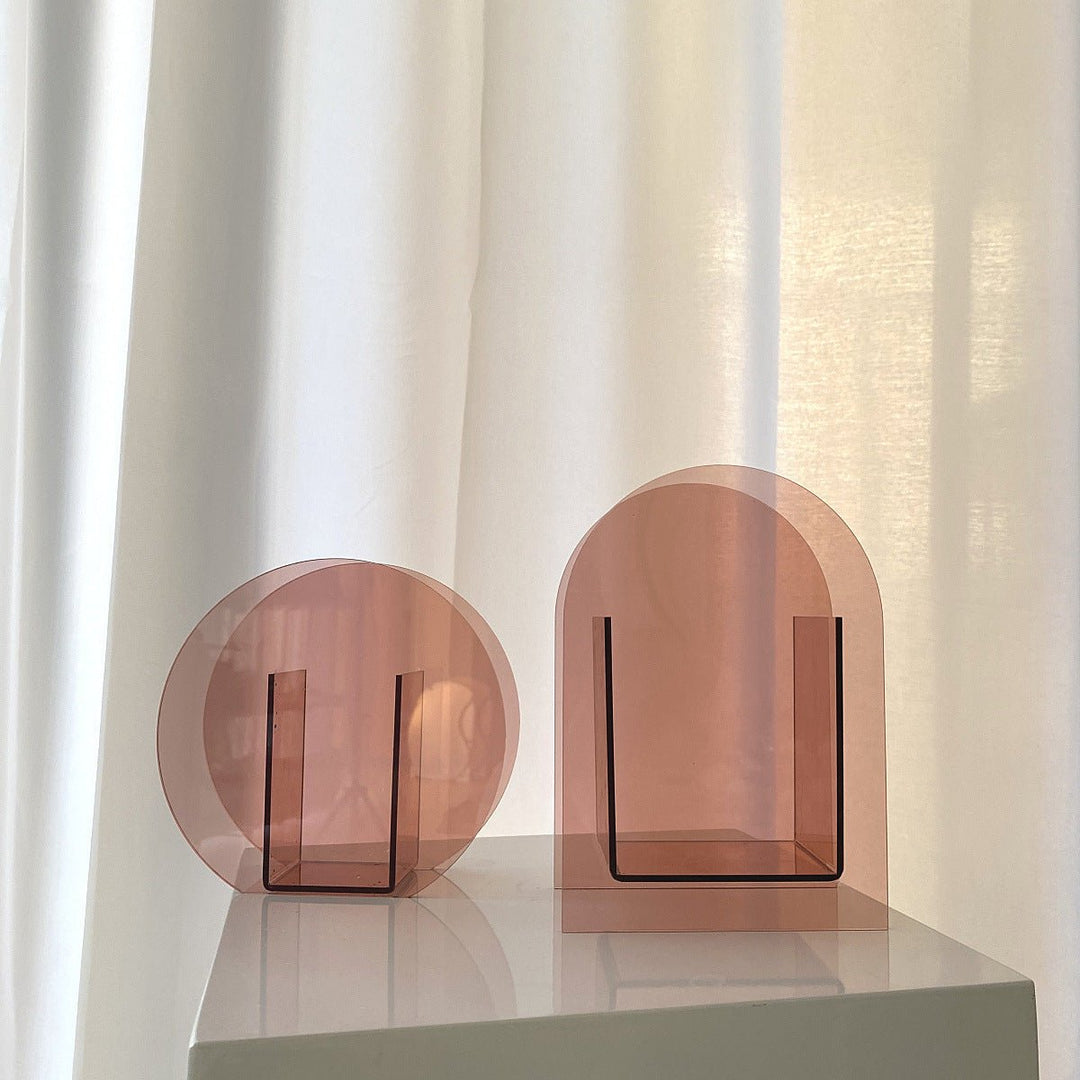 Millennial Pink Acrylic Vase Collection -- Delicors