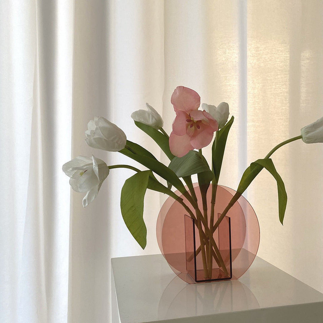 Millennial Pink Acrylic Vase Collection -- Delicors