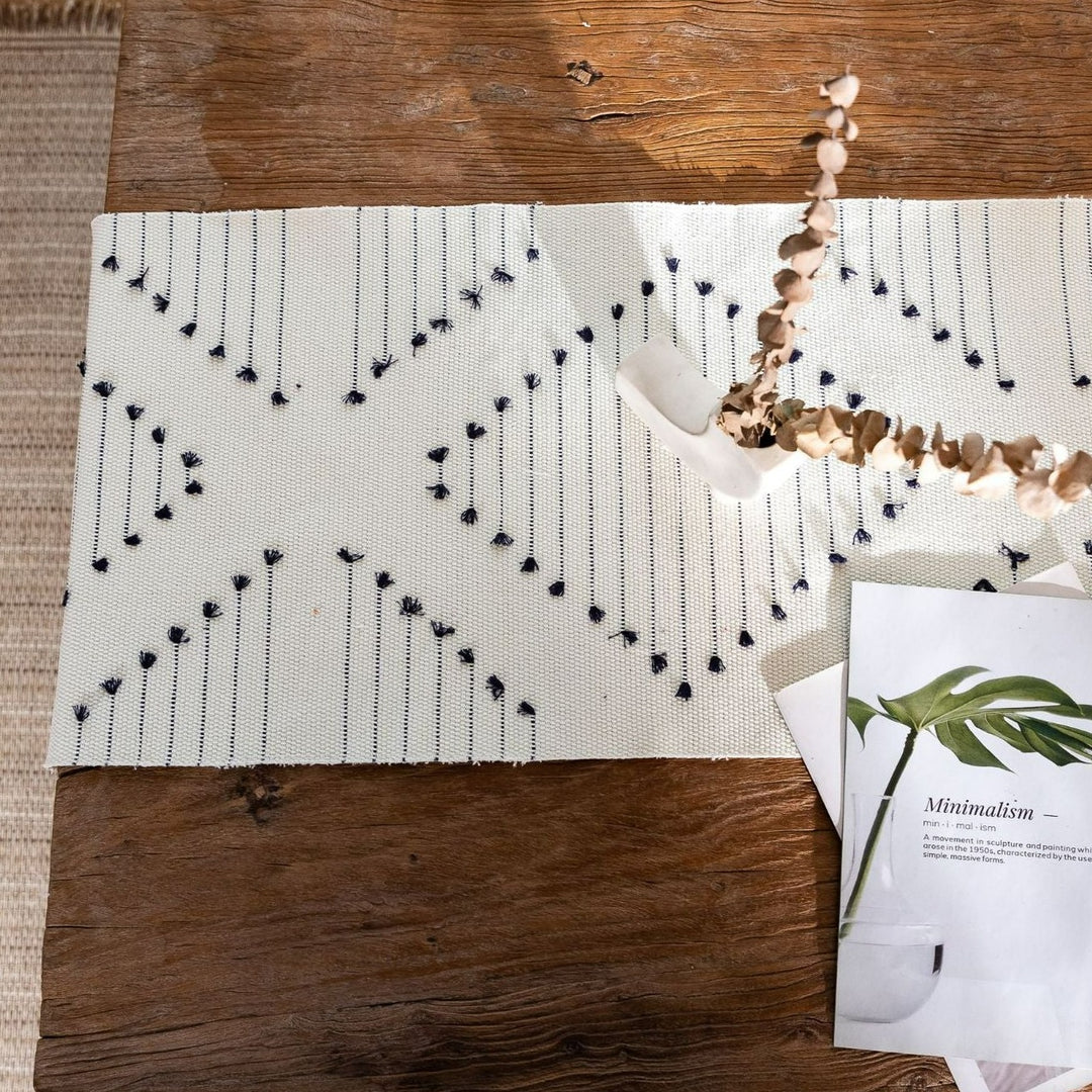 Moroccan Tassel Table Runner Collection -- Delicors