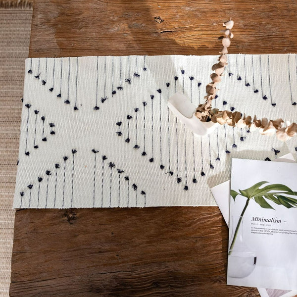 Moroccan Tassel Table Runner Collection -- Delicors