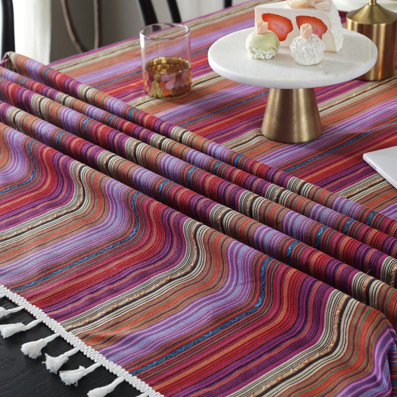 Nautical Stripe Tablecloth -Table Cloth- Delicors