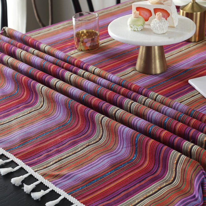 Nautical Stripe Tablecloth -Table Cloth- Delicors