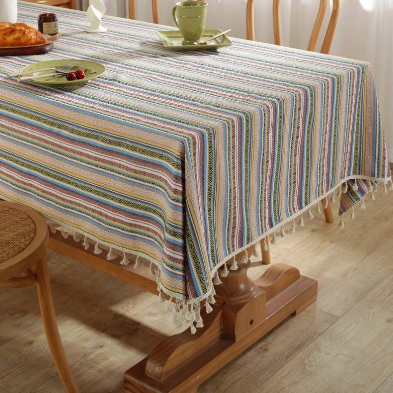 Nautical Stripe Tablecloth -Table Cloth- Delicors