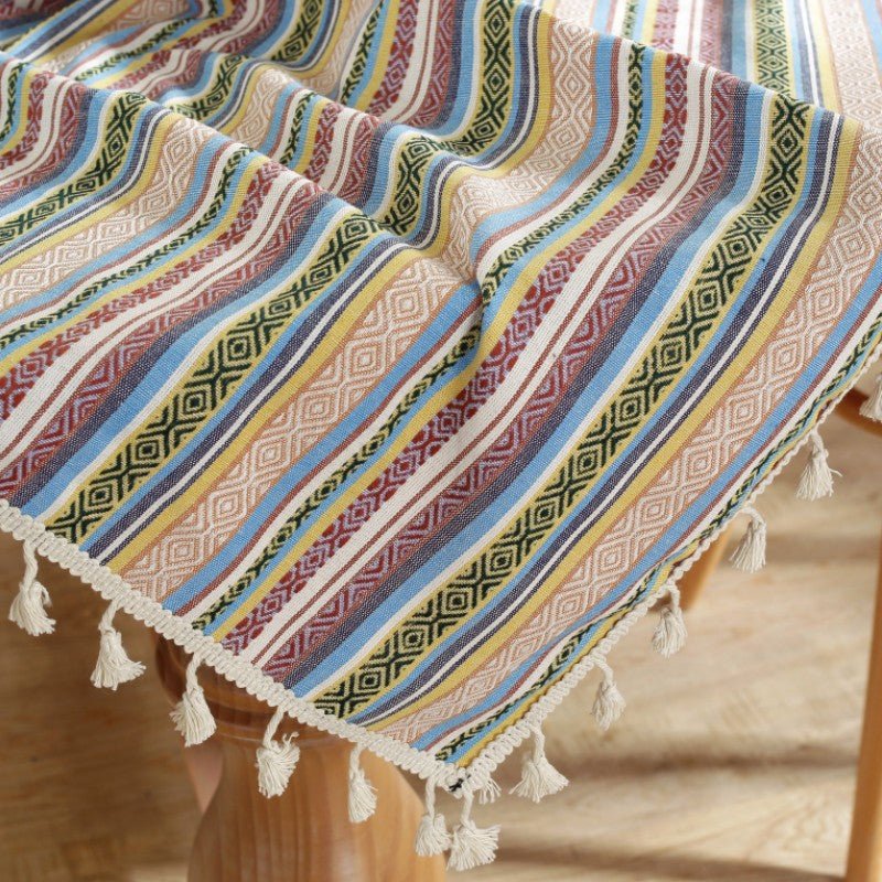 Nautical Stripe Tablecloth -Table Cloth- Delicors