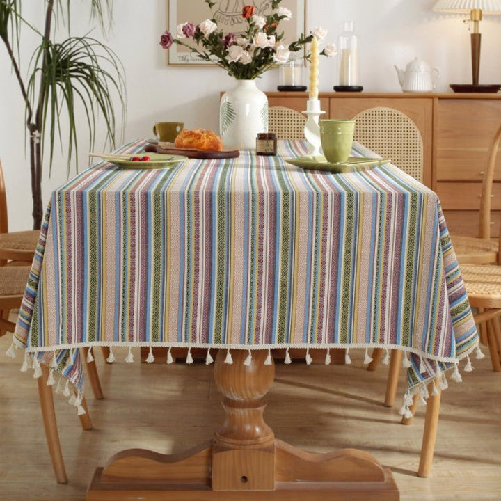 Nautical Stripe Tablecloth -Table Cloth- Delicors
