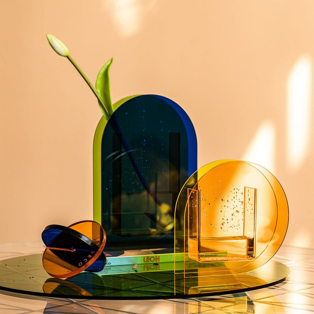 Orange Sunset Acrylic Vase Collection -Vase- Delicors