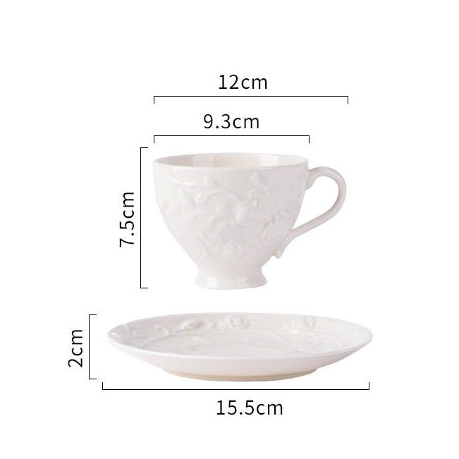 Ornate Rose Teacup -Dinnerware- Delicors