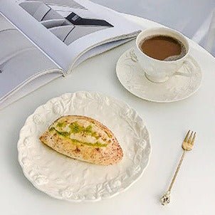 Ornate Rose Teacup -Dinnerware- Delicors