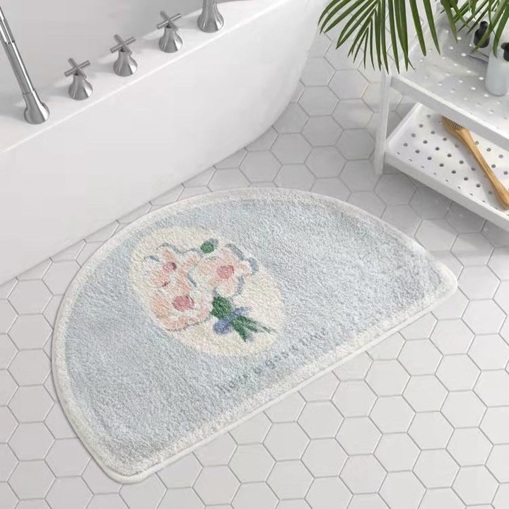 Painted Flowers Bath Mat Collection -- Delicors