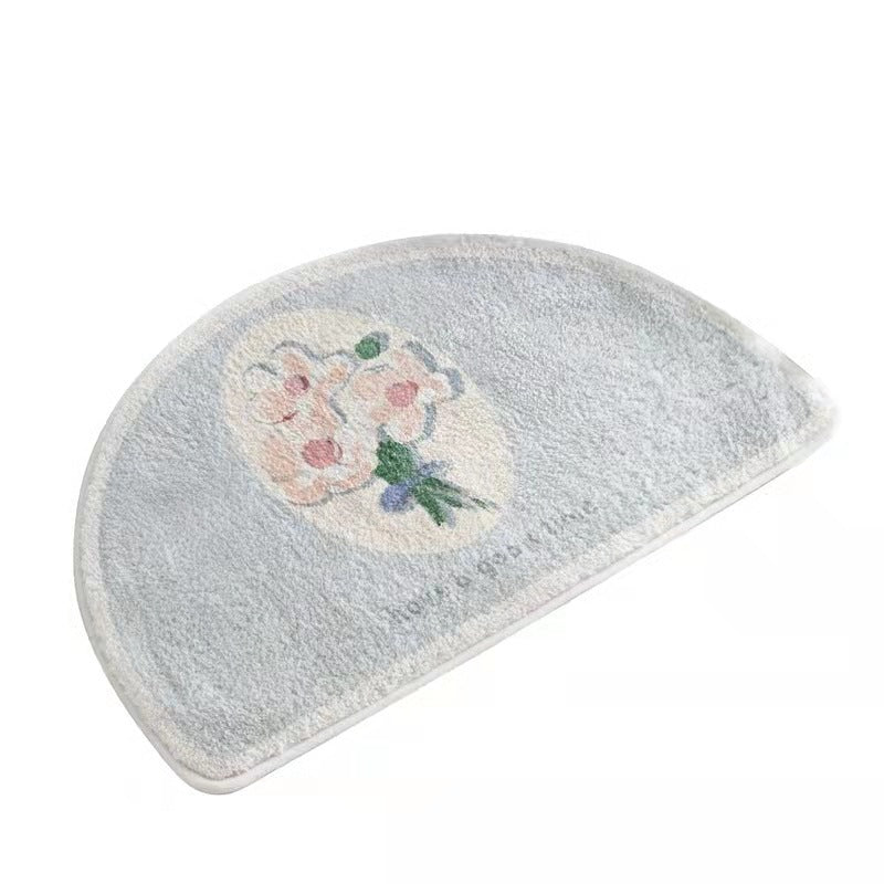 Painted Flowers Bath Mat Collection -- Delicors