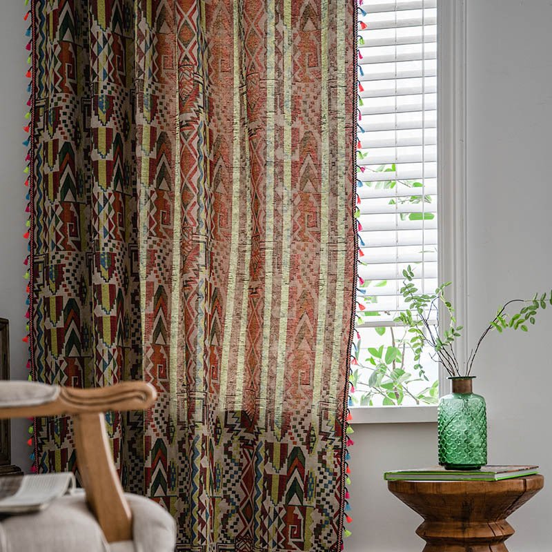 Panzance Geometric Curtain -Curtain- Delicors