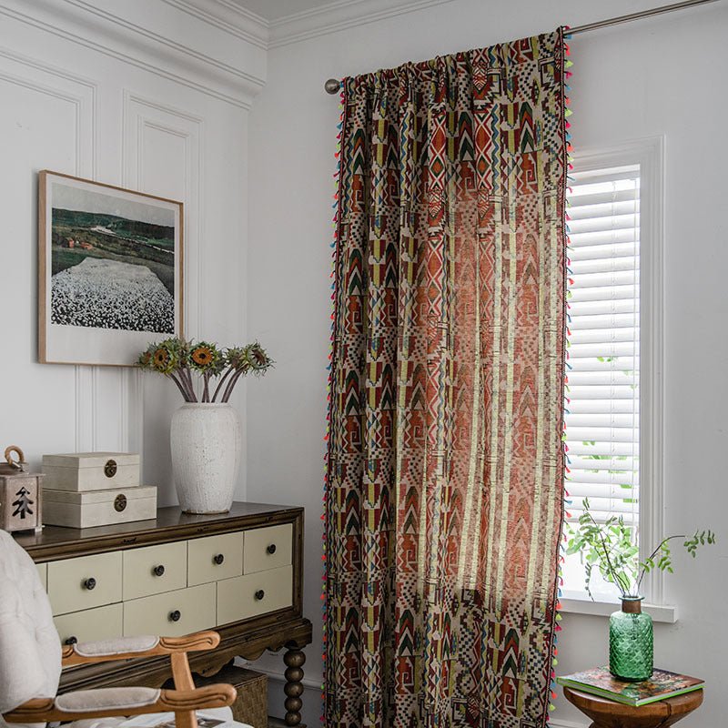 Panzance Geometric Curtain -Curtain- Delicors
