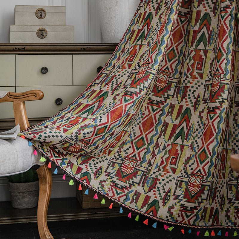 Panzance Geometric Curtain -Curtain- Delicors