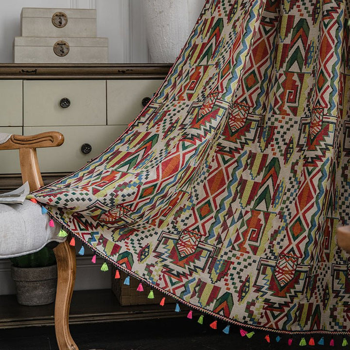Panzance Geometric Curtain -Curtain- Delicors