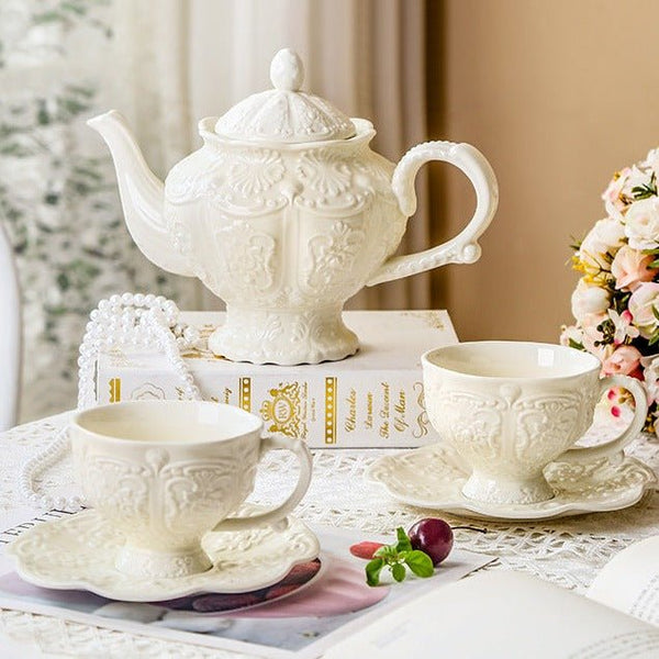 Pearl Teacup & Pot Collection -Dinnerware- Delicors