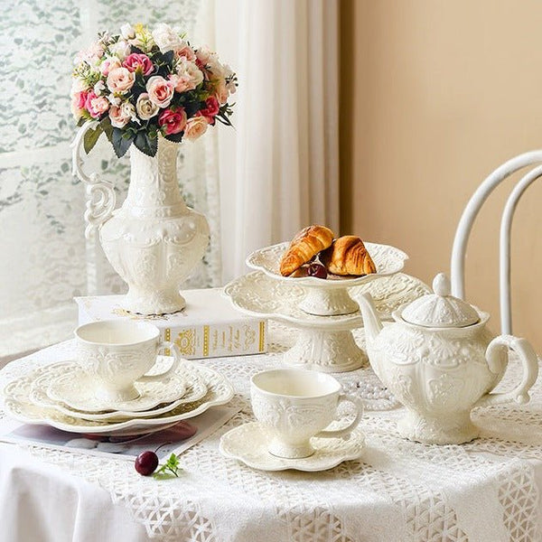 Pearl Teacup & Pot Collection -Dinnerware- Delicors