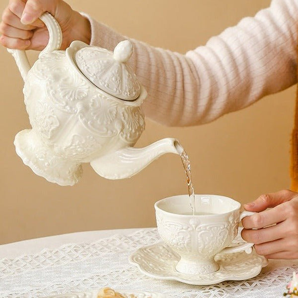 Pearl Teacup & Pot Collection -Dinnerware- Delicors