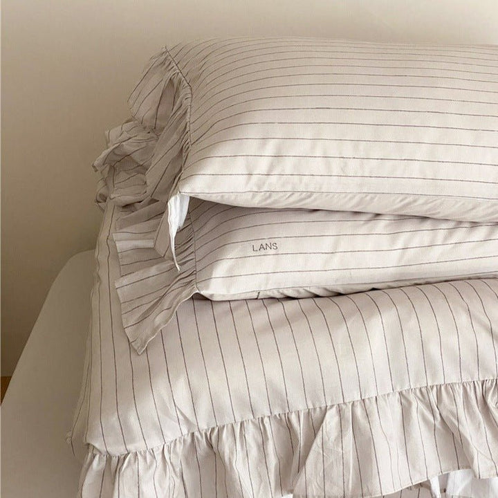 Pinstripe Bedding Set -Bedding- Delicors