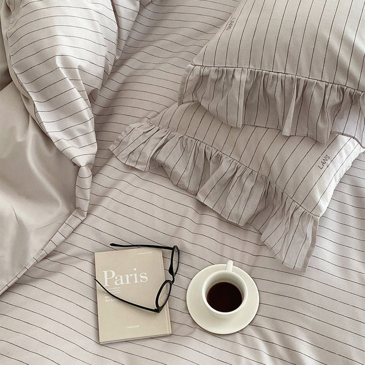 Pinstripe Bedding Set -Bedding- Delicors