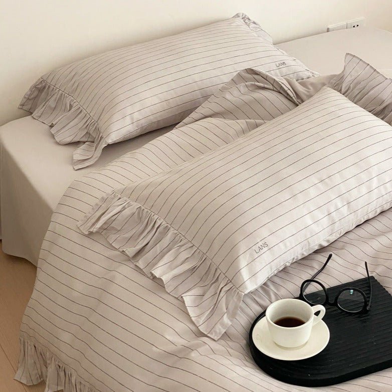 Pinstripe Bedding Set -Bedding- Delicors