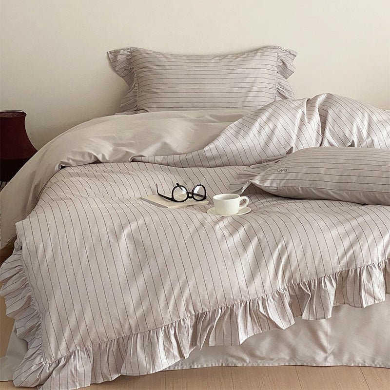 Pinstripe Bedding Set -Bedding- Delicors