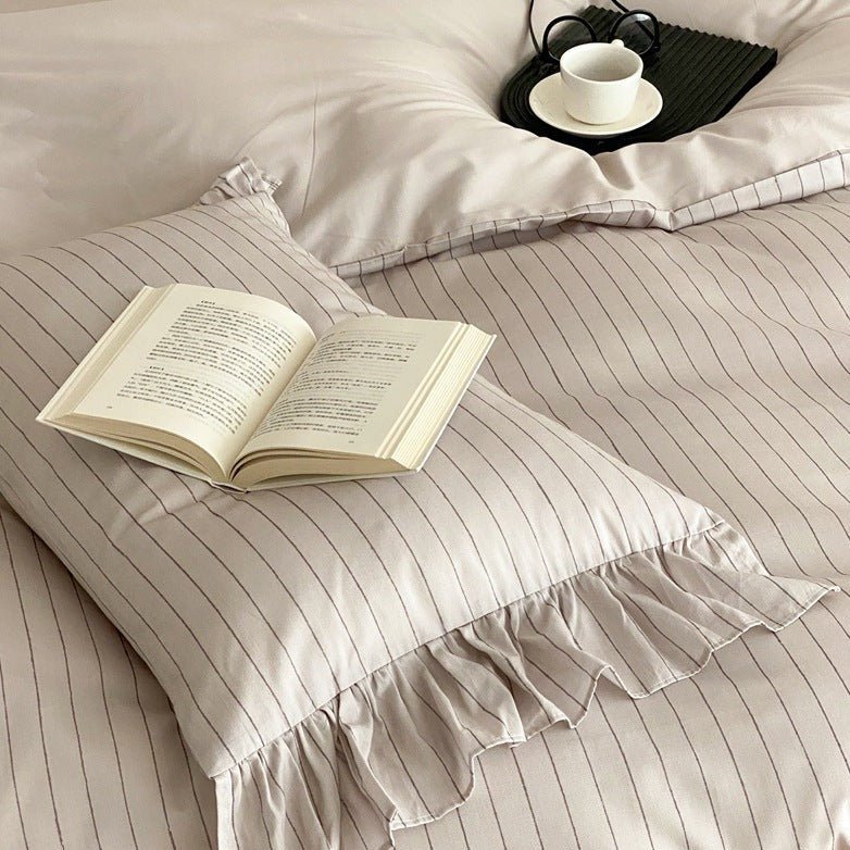 Pinstripe Bedding Set -Bedding- Delicors