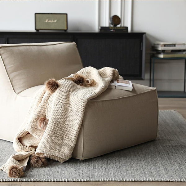 Pom Pom Fur Blanket -Throw- Delicors