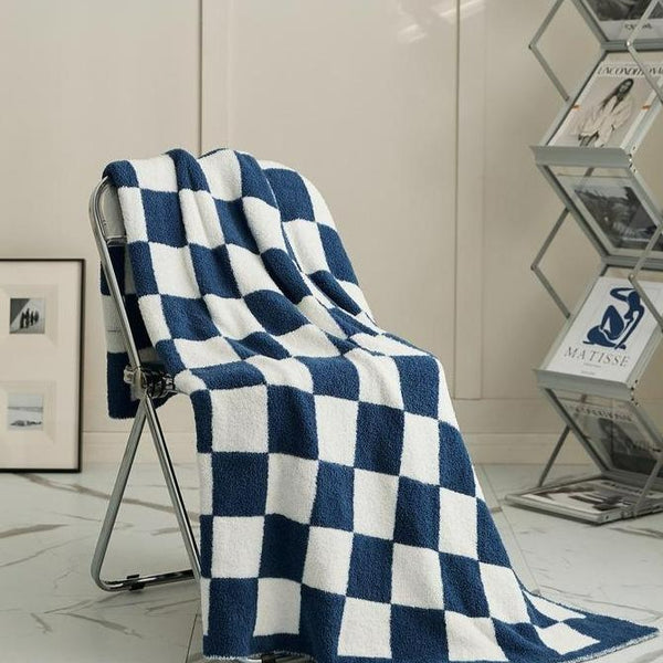 Retro Checkerboard Plus Blanket -Throw- Delicors