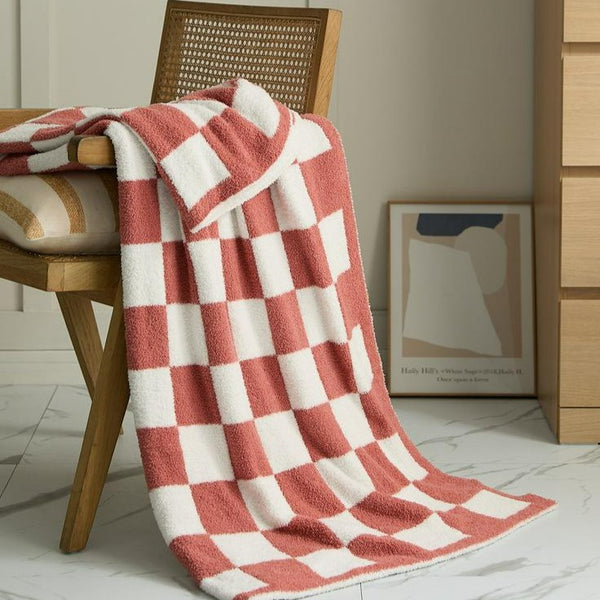 Retro Checkerboard Plus Blanket -Throw- Delicors