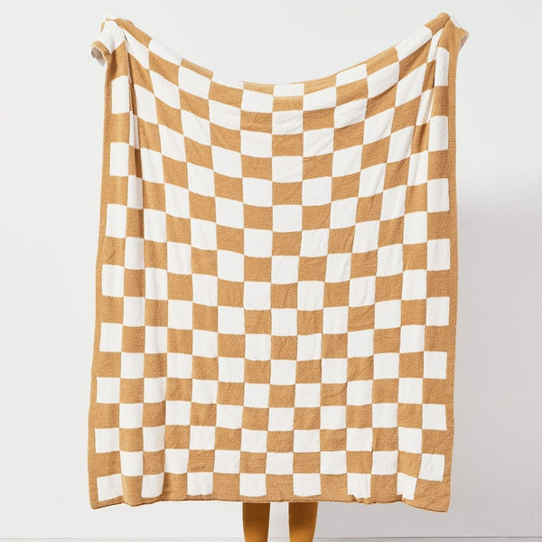 Retro Checkerboard Plus Blanket -Throw- Delicors