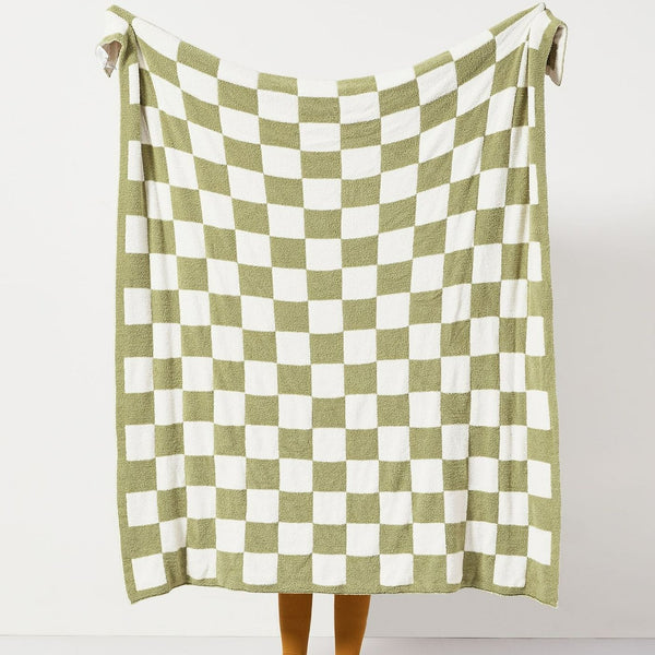 Retro Checkerboard Plus Blanket -Throw- Delicors