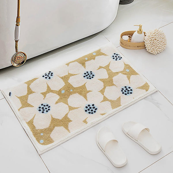Retro Daisy Bath Mat -Bath Mats & Rugs- Delicors