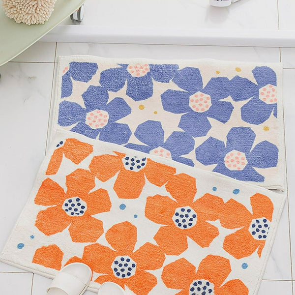 Retro Daisy Bath Mat -Bath Mats & Rugs- Delicors