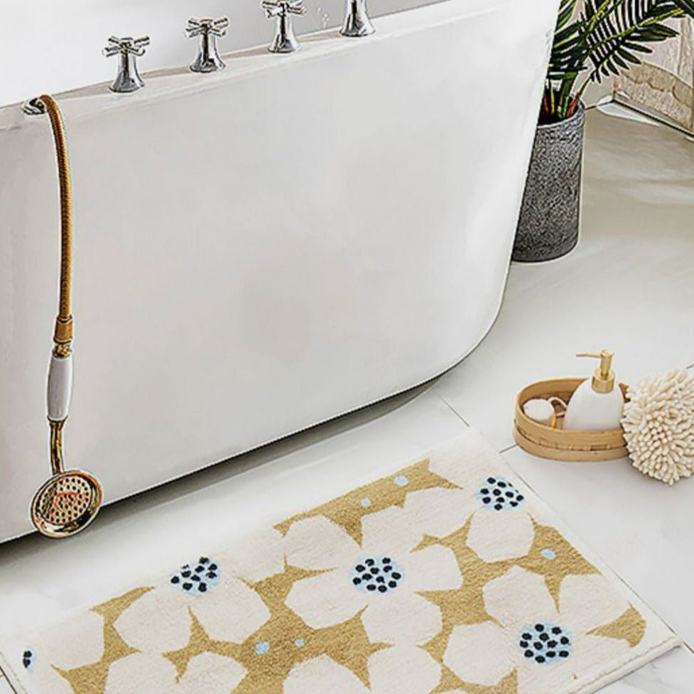 Retro Daisy Bath Mat -Bath Mats & Rugs- Delicors