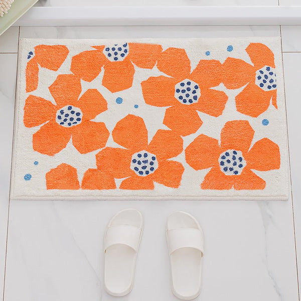 Retro Daisy Bath Mat -Bath Mats & Rugs- Delicors