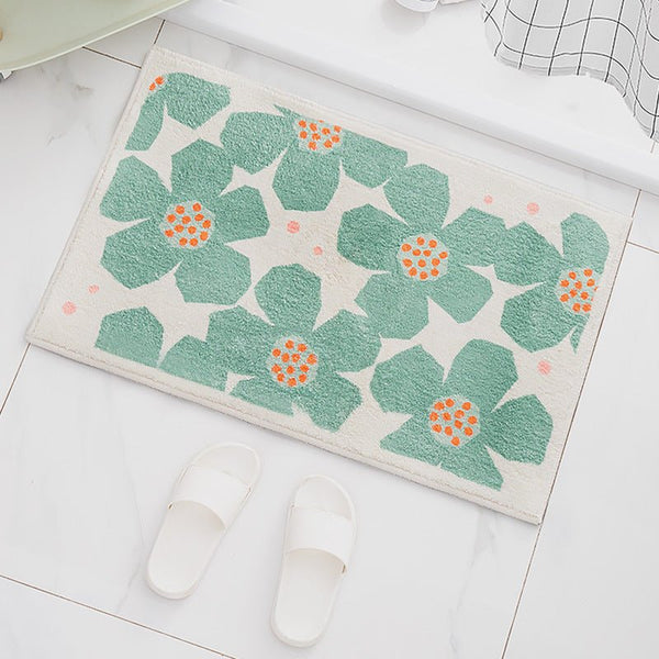 Retro Daisy Bath Mat -Bath Mats & Rugs- Delicors