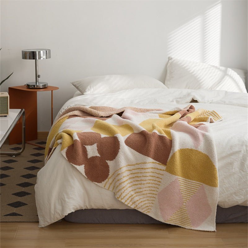 Retro geometric blanket sale