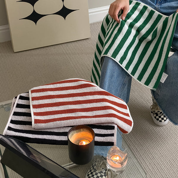 Retro Summer Striped Towel Collection -- Delicors