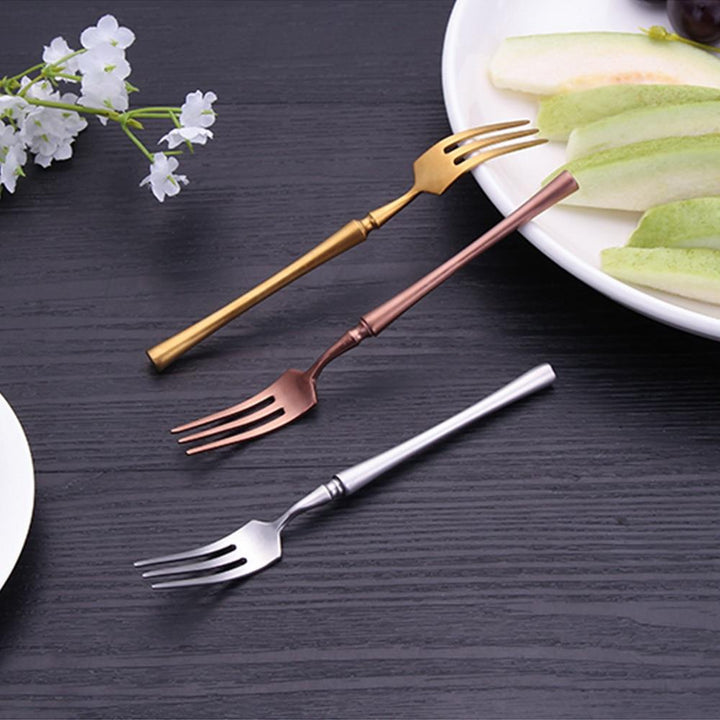Roman Pillar Stainless Steel Fruit Forks -Cutlery- Delicors