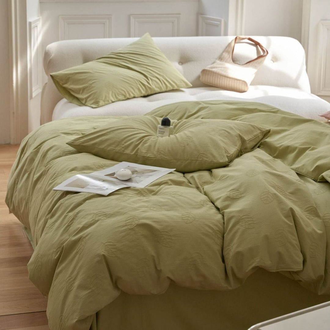 Rose Textured Bedding Set -Bedding- Delicors