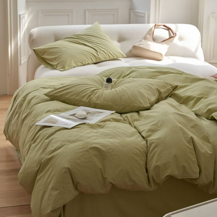Rose Textured Bedding Set -Bedding- Delicors