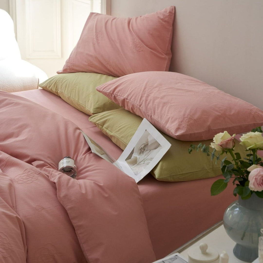 Rose Textured Bedding Set -Bedding- Delicors