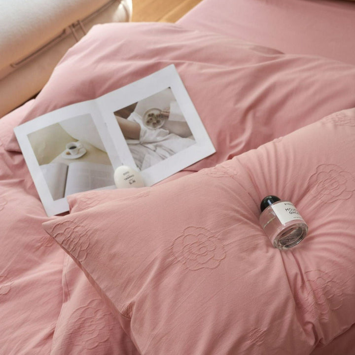 Rose Textured Bedding Set -Bedding- Delicors