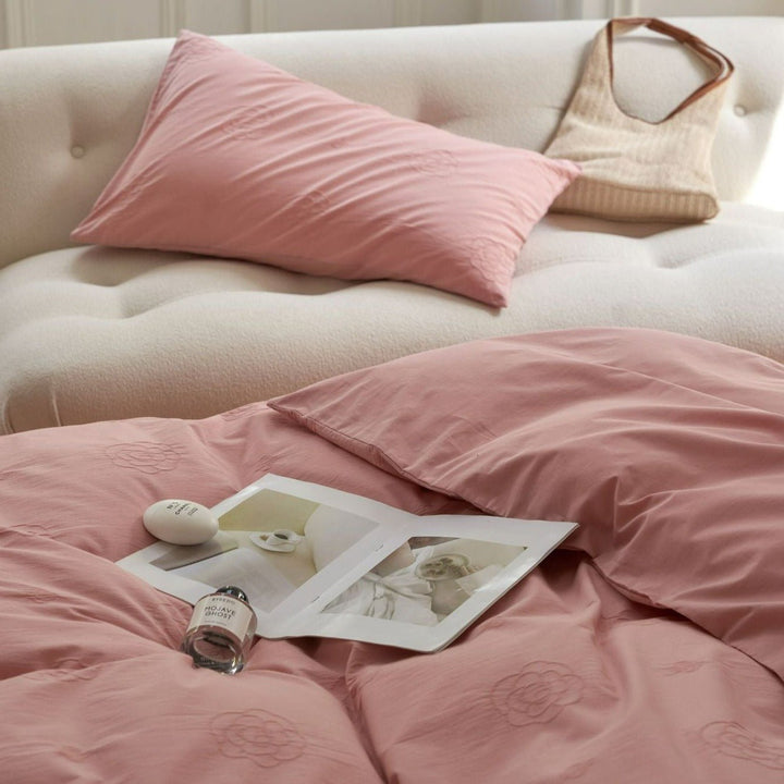 Rose Textured Bedding Set -Bedding- Delicors
