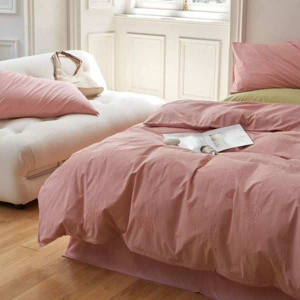 Rose Textured Bedding Set -Bedding- Delicors