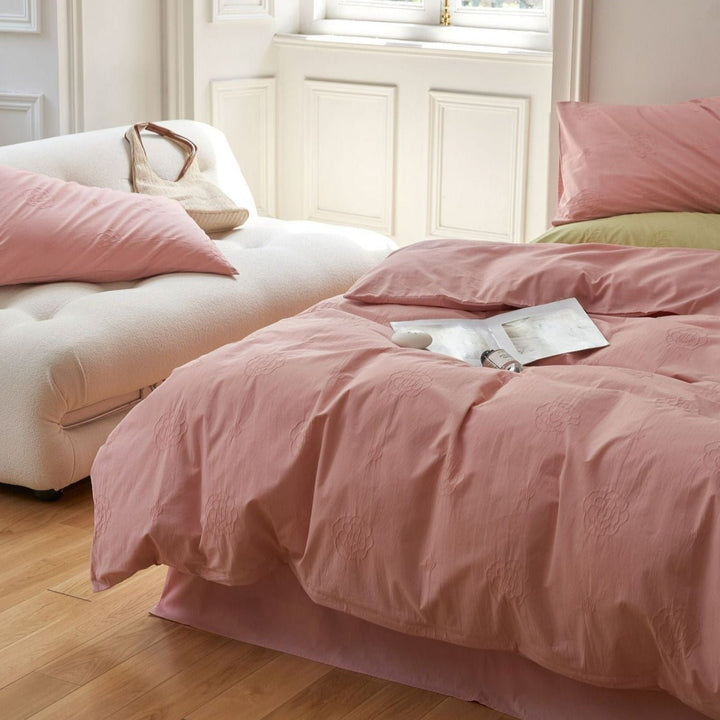 Rose Textured Bedding Set -Bedding- Delicors