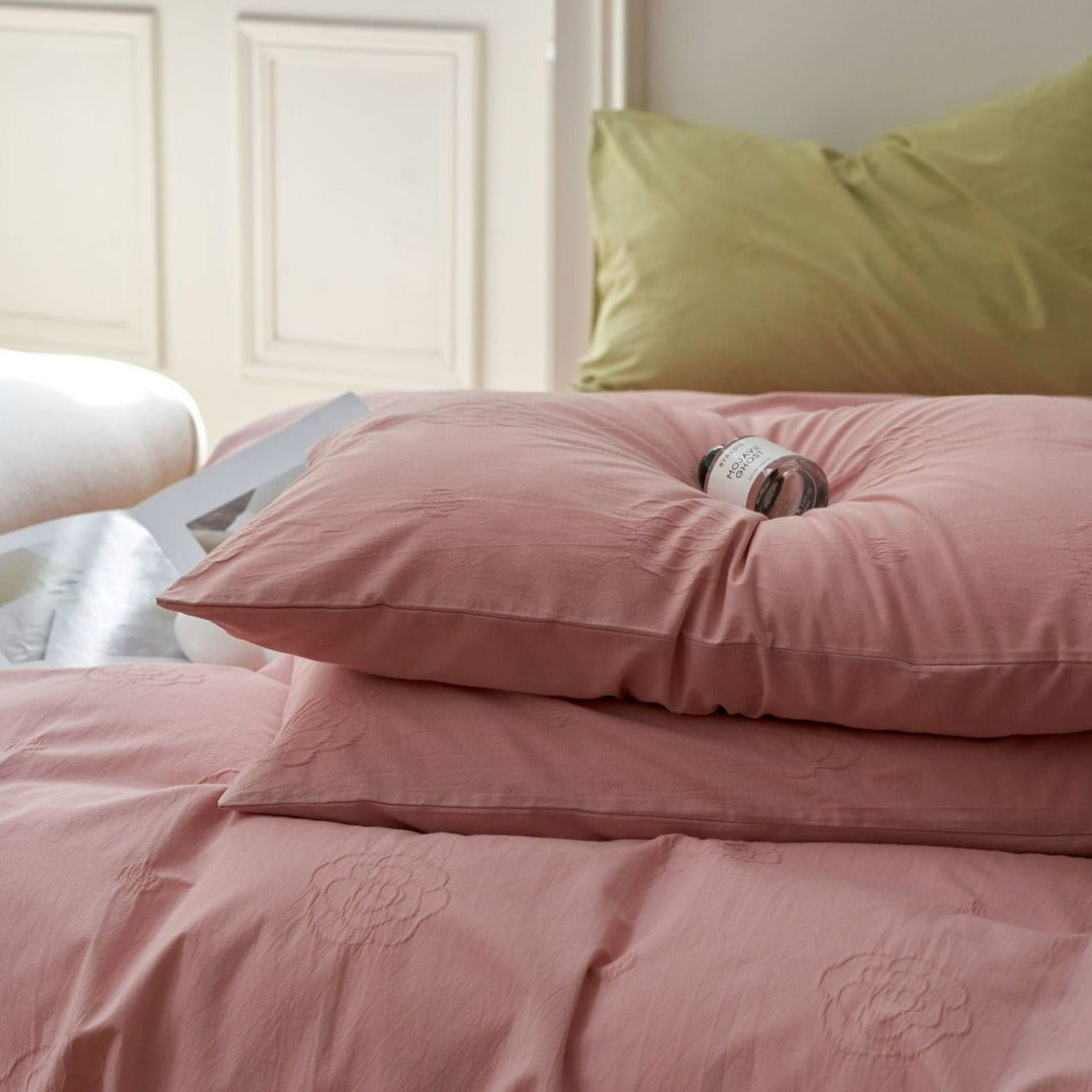 Rose Textured Bedding Set -Bedding- Delicors