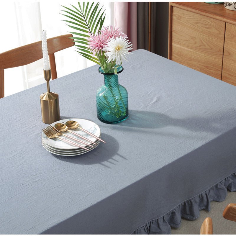 Royal Wintertime White Tiered Table Cloth Collection -Table Cloth- Delicors