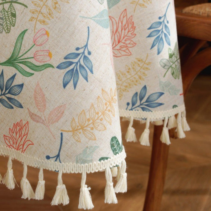 Spring Day Tassel Table Cloth -Table Cloth- Delicors
